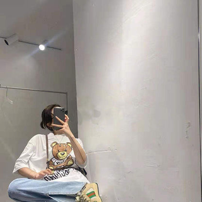 Moschino T-shirt Loose Leisure Sports Short Sleeve