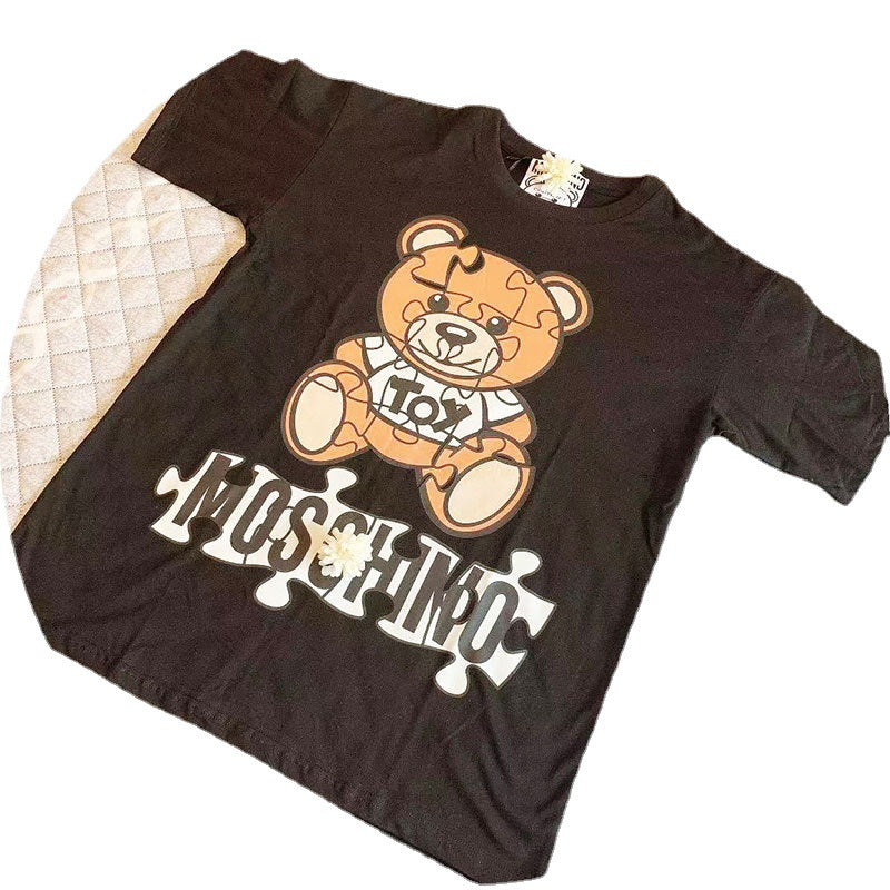 Moschino T-shirt Loose Leisure Sports Short Sleeve