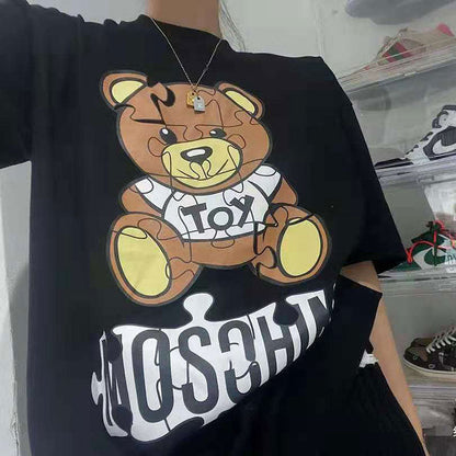 Moschino T-shirt Loose Leisure Sports Short Sleeve